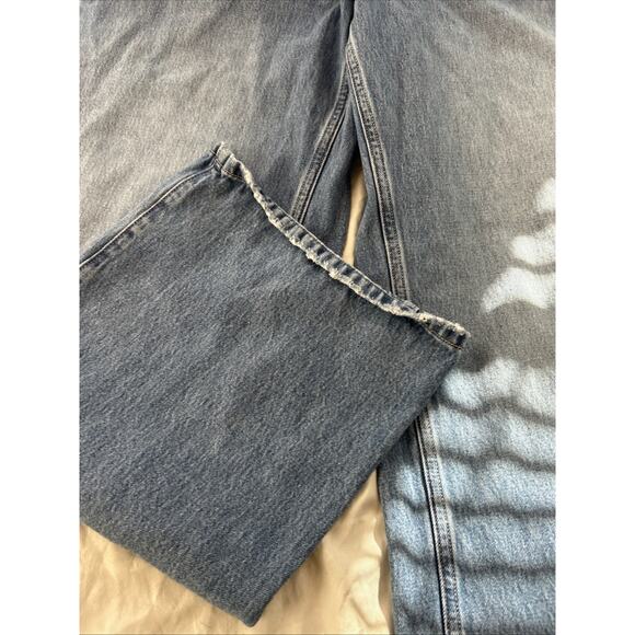 Hollister Jeans Womens 10R Light Blue Low Rise Baggy Wide Leg Denim 100% Cotton - Picture 10 of 14